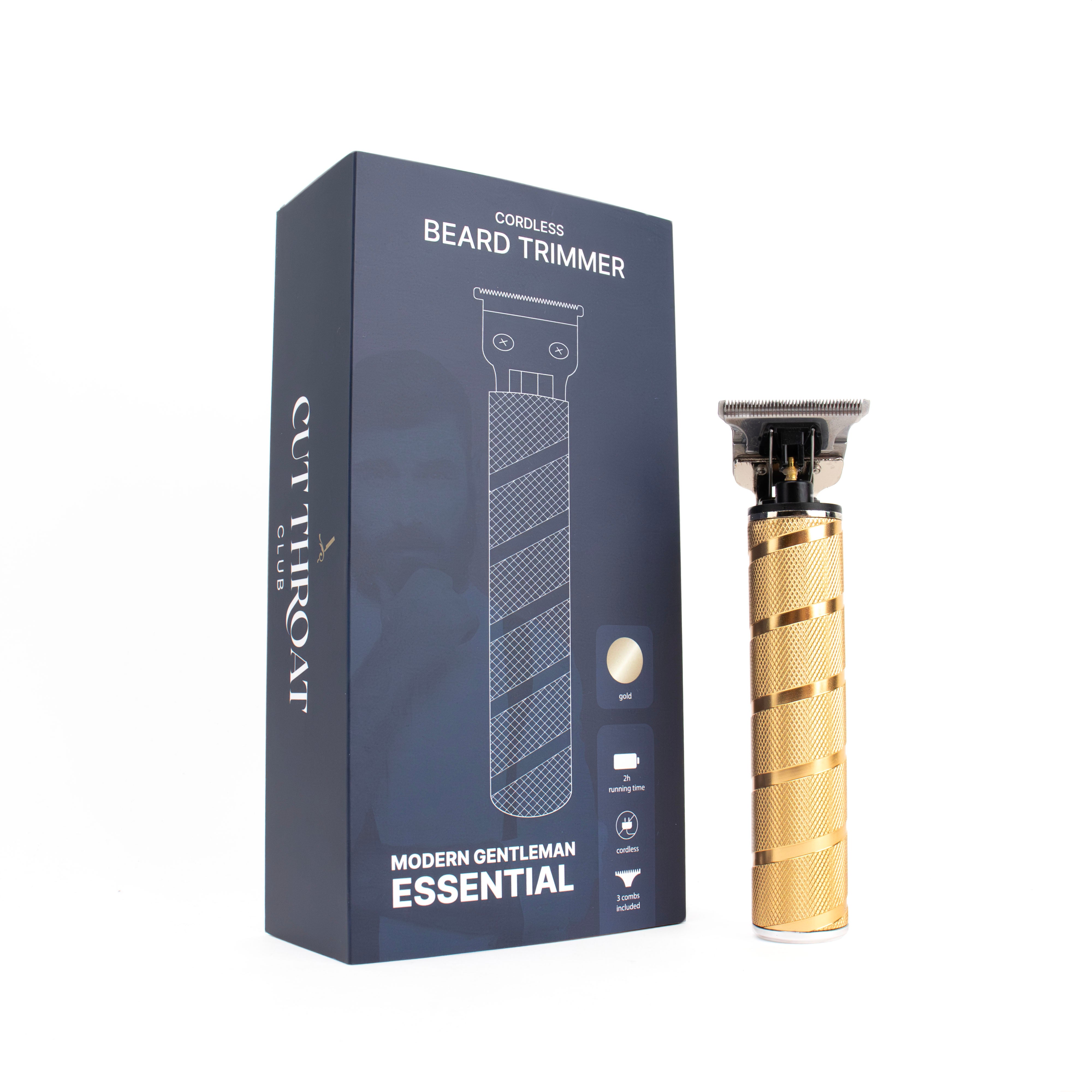 Gold Electric Beard Trimmer (Cordless) MODERN MAN