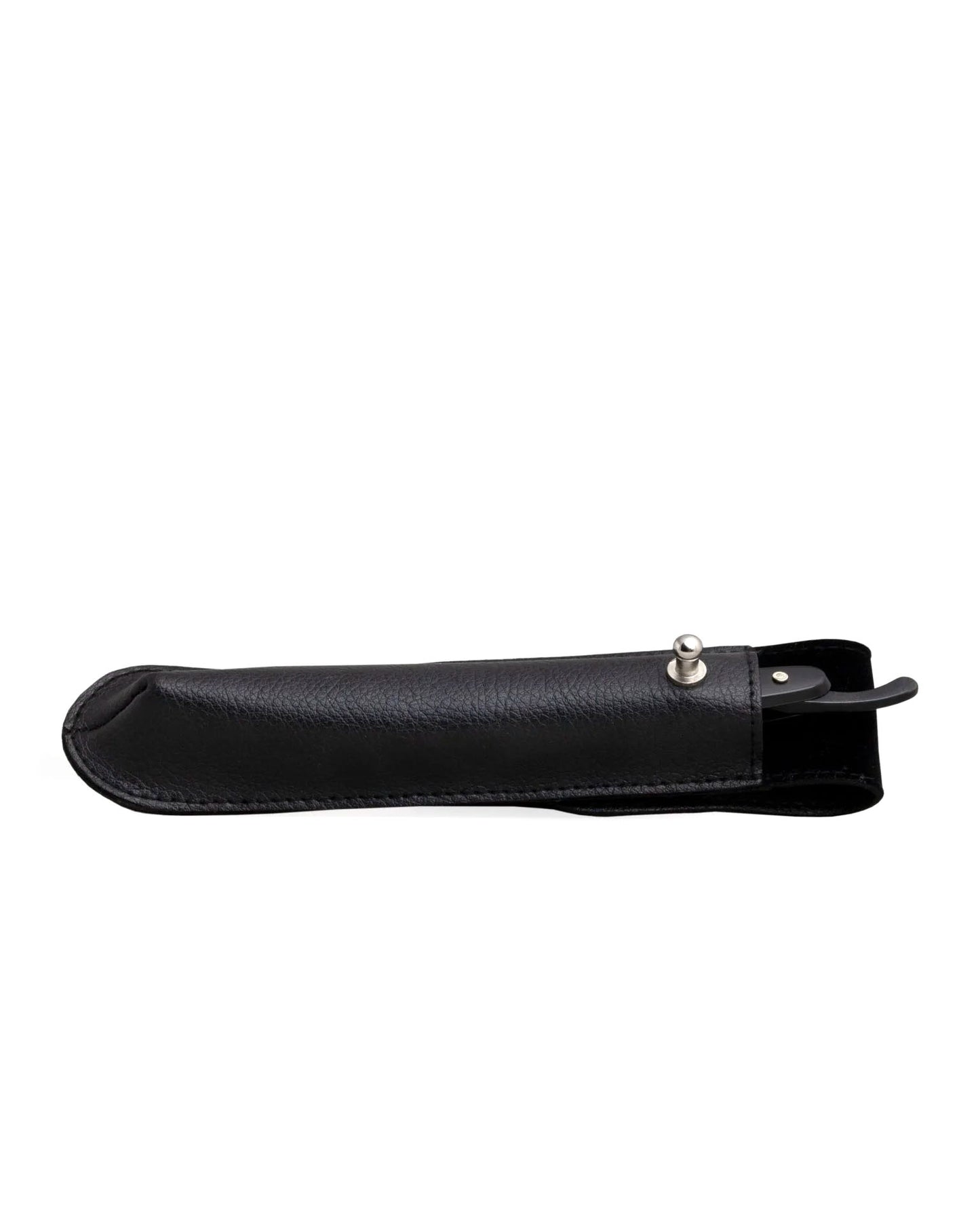 Straight Razor Black Leather Case
