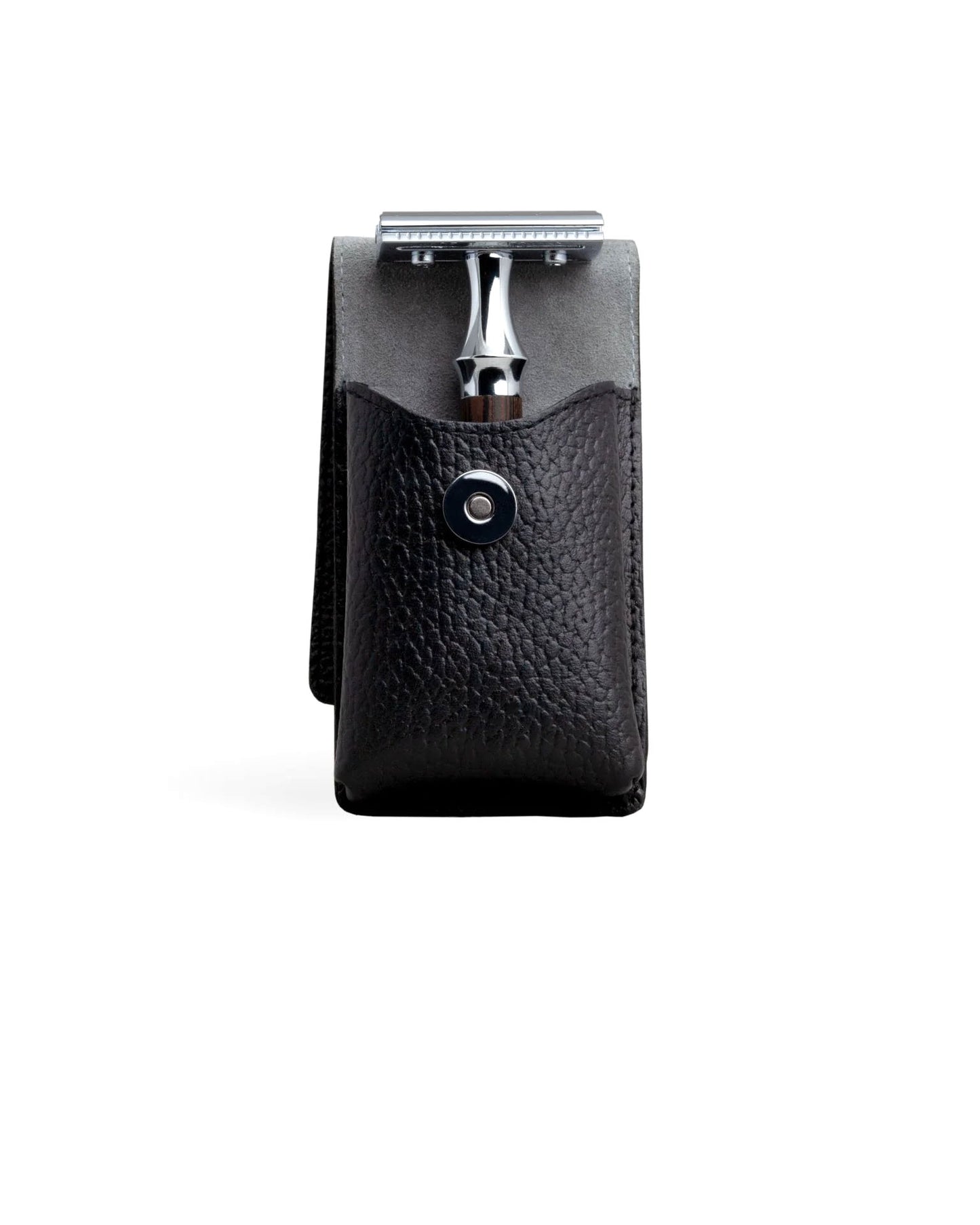 Giesen & Forsthoff Timor® Leather Case For Safety Razor, Black Leather
