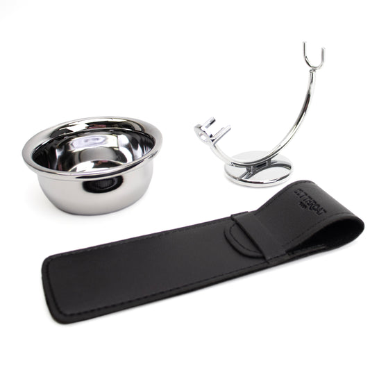 Shaving Accessory  Bundle - Silver