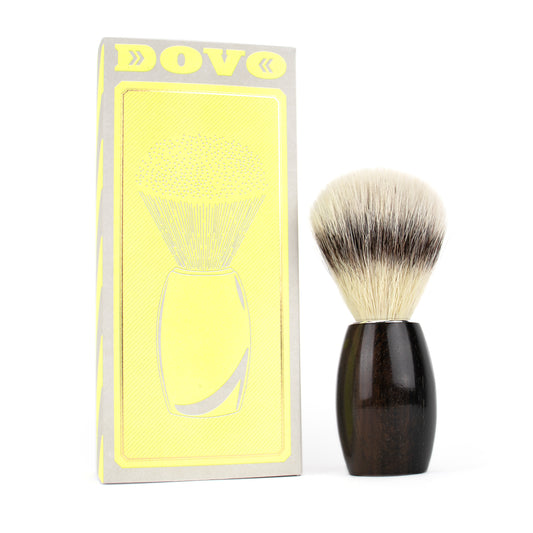 Dovo Badger Hair - Fibre Silver Tip Ebony Handle Shaving Brush