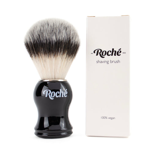 Synthetic Shaving Brush - Black Acrylic Handle by Roché