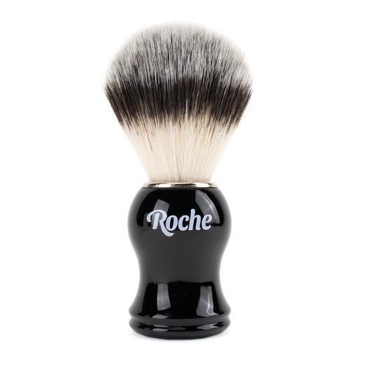 Synthetic Shaving Brush - Black Acrylic Handle by Roché